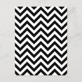 Enkelt Cute Black White Chevron Mönster Vykort