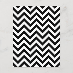 Enkelt Cute Black White Chevron Mönster Vykort