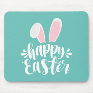 Enkelt Cute Bunny Öron Glad påsk Mousepad Musmatta
