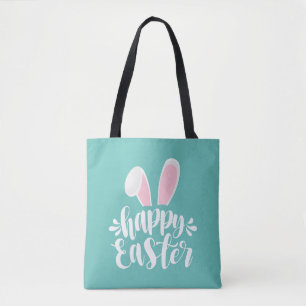 Enkelt Cute Bunny Öron Glad påsk Tote Bag Tygkasse