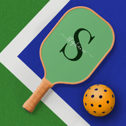 Enkelt Cute Grönt Monogram Initial Namn