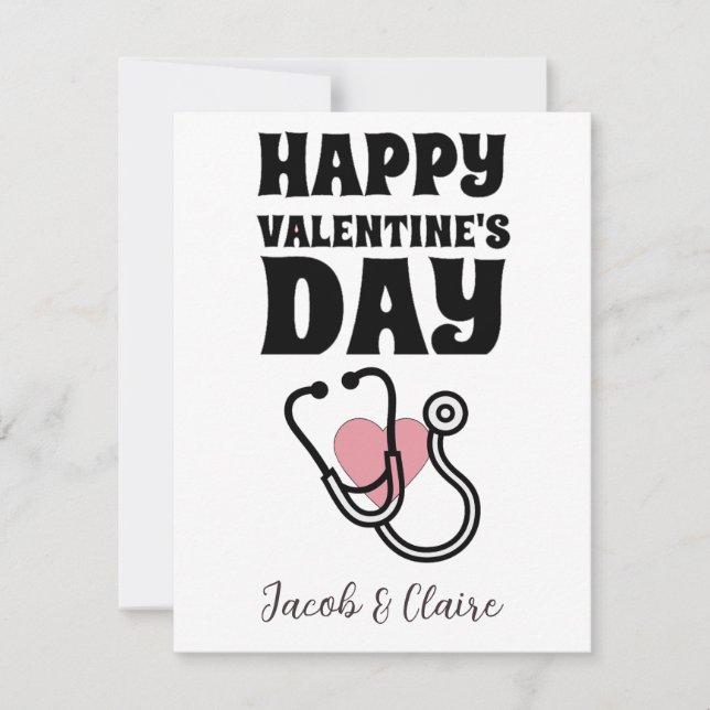 Enkelt Cute Heart Alla hjärtans dag par (Framsida)