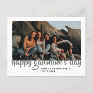 Enkelt Cute Heart Lycklig Galentines Day besties Helg Vykort
