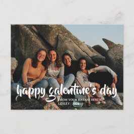 Enkelt Cute Heart Lycklig Galentines Day besties Helg Vykort