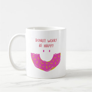 Enkelt Cute Smile Sprinkle Rosa Donuts Sweet Ansik Kaffemugg