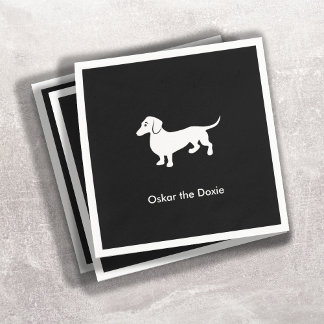 Enkelt Dachshund-Anpassade Pappersservett