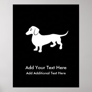 Enkelt Dachshund-Anpassade Poster