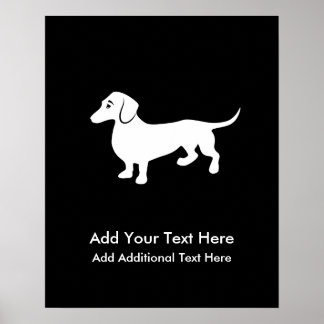 Enkelt Dachshund-Anpassade Poster