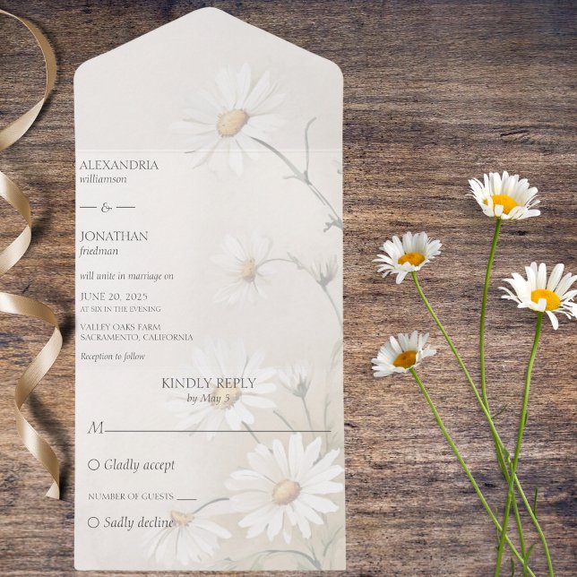 Enkelt Daisy (Also available with QR or code or with dinner options. )