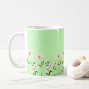 Enkelt daisy-bukett blommigt bröllop kaffemugg