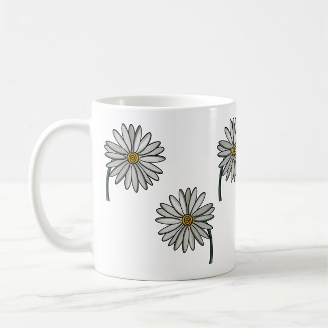 Enkelt Daisy Kaffemugg (Vänster)