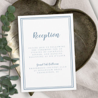 Enkelt dammblåsbröllop Vit Ram Tilläggskort