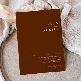 Enkelt deert-Mörk-kanel allt i en inbjudan