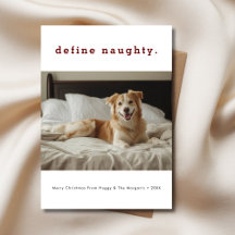 Enkelt Define Naughty Funny julfoto - Hund