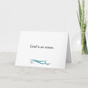 Enkelt Design Grief är ett Vågrät i oceanen Kort