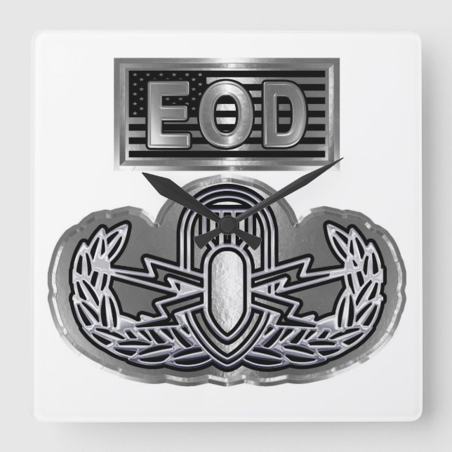 Enkelt Designad minnesnod Fyrkantig Klocka (Framsida)