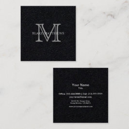 Enkelt din egen personliga anpassning av det Monog Fyrkantigt Visitkort