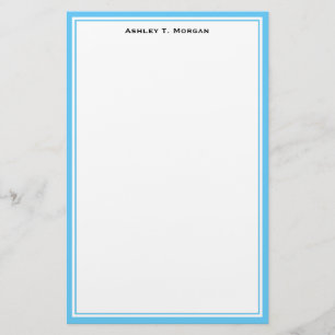 Enkelt DIY Ram White Personlig Himlar Blue Brevpapper
