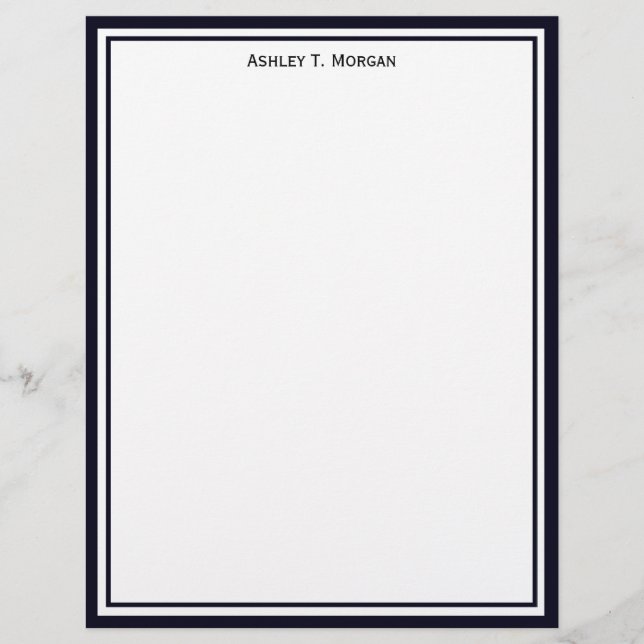 Enkelt Dk Blue / Vit Personlig SV (Framsida)