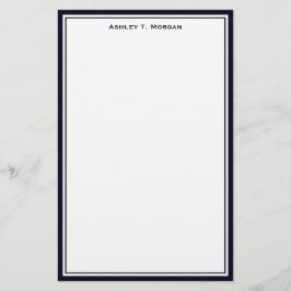 Enkelt DK Blue/White Personlig Stationery Brevpapper