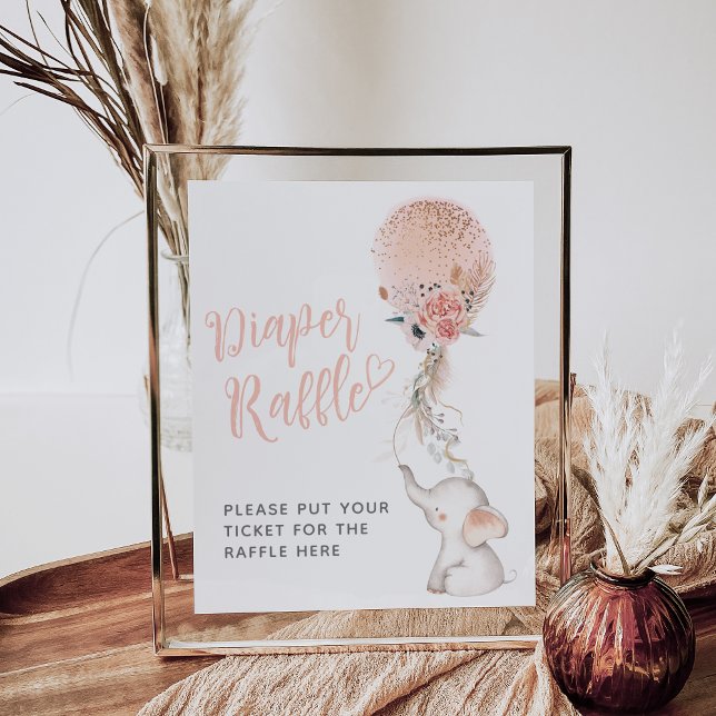 Enkelt elefant- och ballondagerbarnsändare poster (Skapare uppladdad)