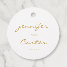 Enkelt, elegant. 1 foto bröllop gåvor etiketter