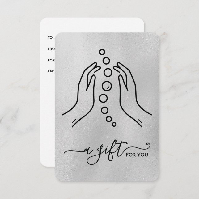 Enkelt Elegant av intyg för gåva av småchiroprakti (Fram/baksida)