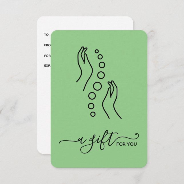 Enkelt Elegant av intyg för gåva av småchiroprakti (Fram/baksida)