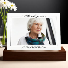 Enkelt Elegant - begravningsfoto Tack Kort