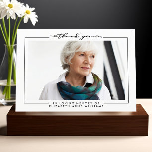 Enkelt Elegant - begravningsfoto Tack Kort
