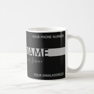 Enkelt elegant black and grått rand business mugg