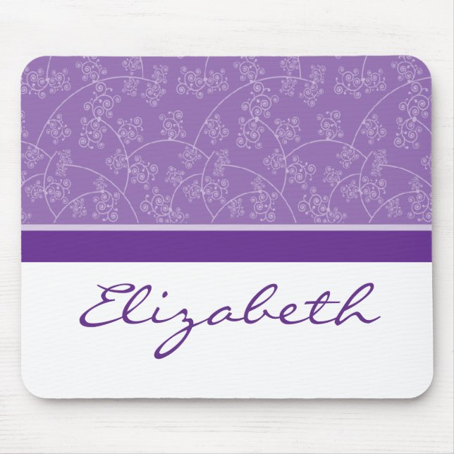 Enkelt Elegant Designer Anpassningsbar Lilac Mouse Musmatta (Framsidan)