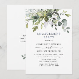 Enkelt Elegant Eucalyptus FÖRLOVNINGSFEST Inbjudningar