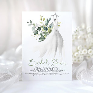 Enkelt Elegant Eucalyptus Greenery Möhippa Inbjudningar