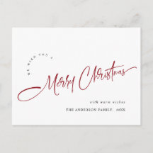 Enkelt Elegant God jul Hälsning Helgdag