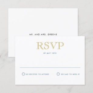 Enkelt Elegant Guld Traditional Postcard OSA kort