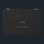 Enkelt, elegant monogram iPad mini-hölje iPad Mini Skydd<br><div class="desc">Modern,  enkel,  elegant monogramipad,  svart. Redigera bara produkten om några minuter. Du kan ändra typsnittet / storlekt / färg och position med hjälp av "ytterligare anpassning".</div>