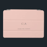 Enkelt, elegant monogram iPad mini-hölje iPad Mini Skydd<br><div class="desc">Modern,  enkel,  elegant monogrambildplatta,  ljust korall. Redigera bara produkten om några minuter. Du kan ändra typsnittet / storlekt / färg och position med hjälp av "ytterligare anpassning".</div>