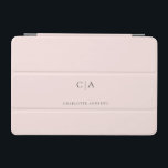 Enkelt, elegant monogram iPad mini-hölje iPad Mini Skydd<br><div class="desc">Modern,  enkel,  elegant monogrambildplatta,  ljusrosa. Redigera bara produkten om några minuter. Du kan ändra typsnittet / storlekt / färg och position med hjälp av "ytterligare anpassning".</div>