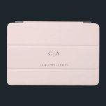 Enkelt, elegant monogram iPad mini-hölje iPad Mini Skydd<br><div class="desc">Modern,  enkel,  elegant monogrambildplatta,  ljusrosa. Redigera bara produkten om några minuter. Du kan ändra typsnittet / storlekt / färg och position med hjälp av "ytterligare anpassning".</div>