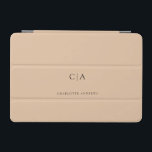 Enkelt, elegant monogram iPad mini-hölje iPad Mini Skydd<br><div class="desc">Modern,  enkel,  elegant monogrambildplatta,  ljusbrun. Redigera bara produkten om några minuter. Du kan ändra typsnittet / storlekt / färg och position med hjälp av "ytterligare anpassning".</div>