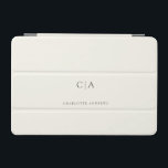 Enkelt, elegant monogram iPad mini-hölje iPad Mini Skydd<br><div class="desc">Modern,  enkel,  elegant monogramipad,  lätt beige. Redigera bara produkten om några minuter. Du kan ändra typsnittet / storlekt / färg och position med hjälp av "ytterligare anpassning".</div>
