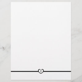 Enkelt Elegant Monogrammad Stationery - Black