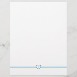 Enkelt Elegant Monogrammad Stationery - Blue