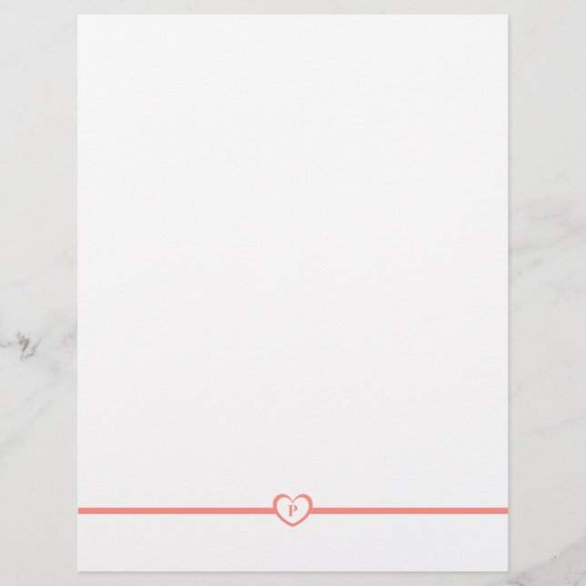 Enkelt Elegant Monogrammad Stationery - Perfekt (Framsida)
