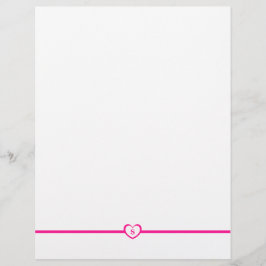 Enkelt Elegant Monogrammad Stationery - Rosa
