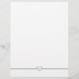 Enkelt Elegant Monogrammad Stationery - Silver
