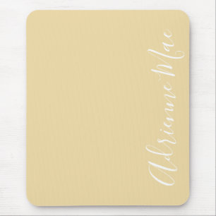 Enkelt Elegant Namn Sunlight Ivory Personlig Musmatta