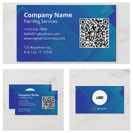 Enkelt Elegant QR-kod Skannbart Logo Visitkort