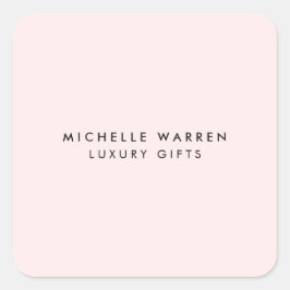 Enkelt Elegant Rosa Butik, Salong, Stylist Fyrkantigt Klistermärke